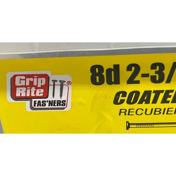 14 pounds Grip Rite nails fasteners 8d 2-3/8" Coated Sinker Smooth shank READ - Picture 3 of 4